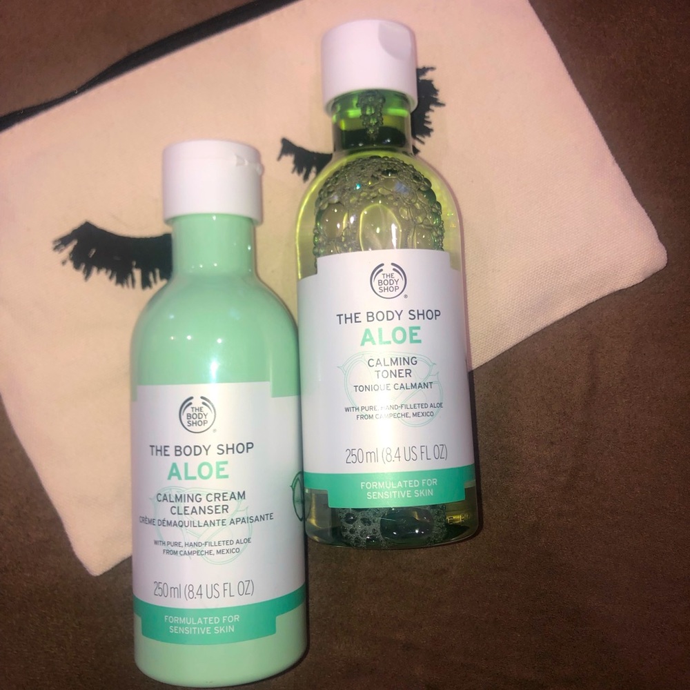 The body shop Aloe toner and cleaner.
